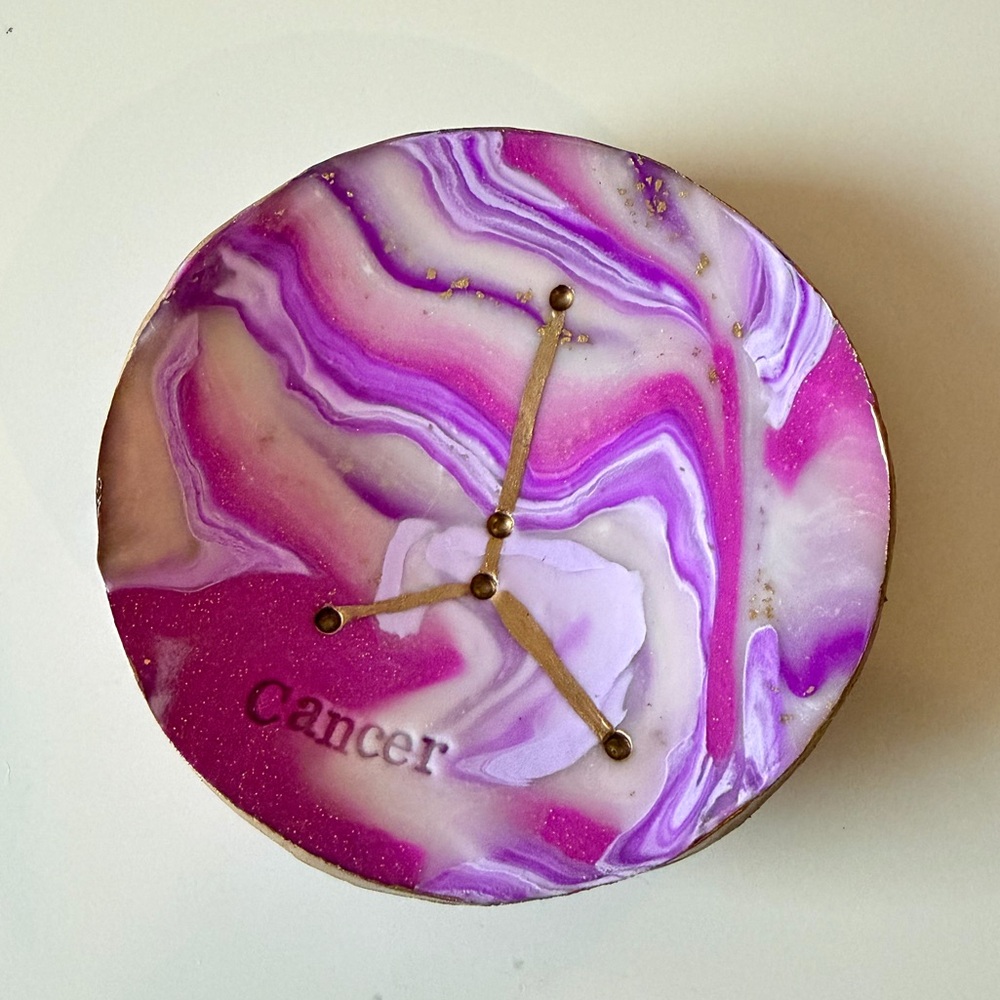Handmade Cancer Clay Trinket Dish